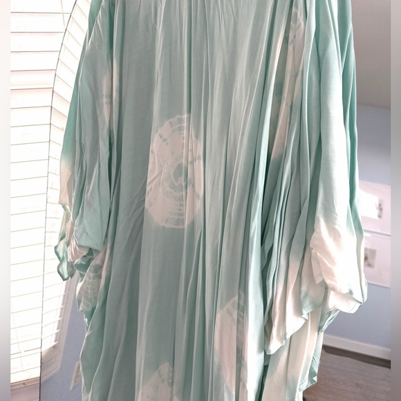 Aqua Tie-Dye Kimono - Picture 5 of 5